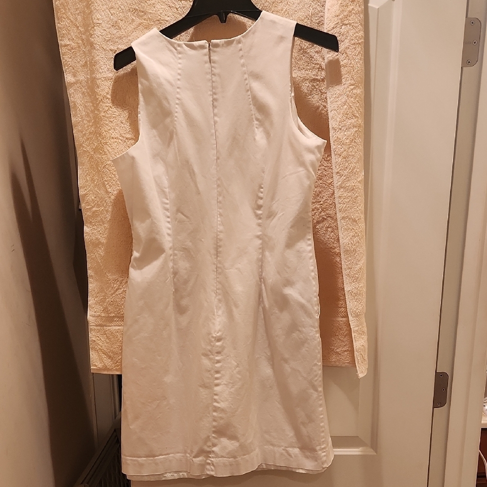 Kenar Size 14 White Sleeveless Mini Shift Dress - Picture 3 of 3